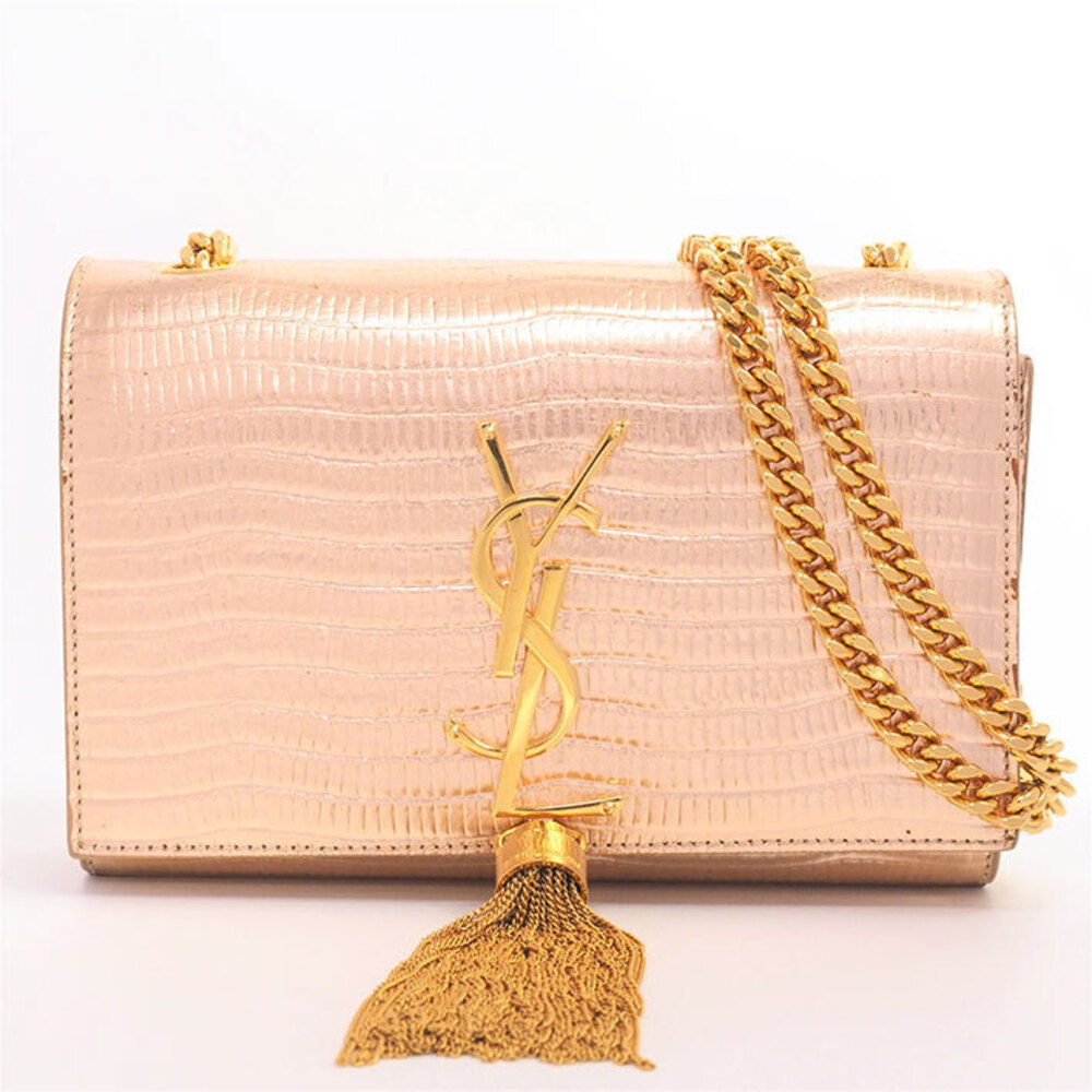 Yves Saint Laurent Monogram Kate Chain Shoulder Bag Fringe Tassel